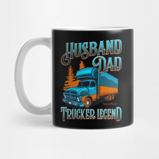 Husband Dad Trucker Legend Mug